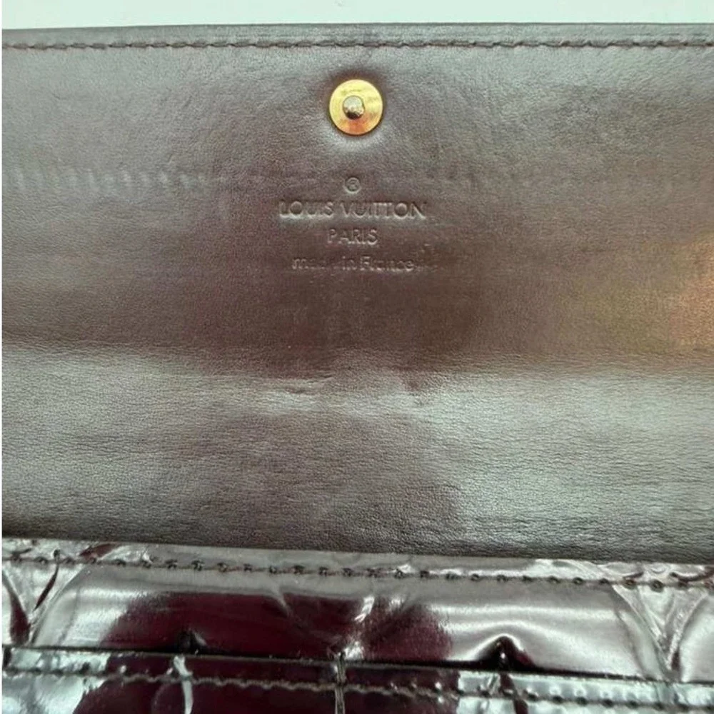 Louis Vuitton Vernis Monogram Wallet Authentic LV Patent Leather With Chain - Picture 8 of 12